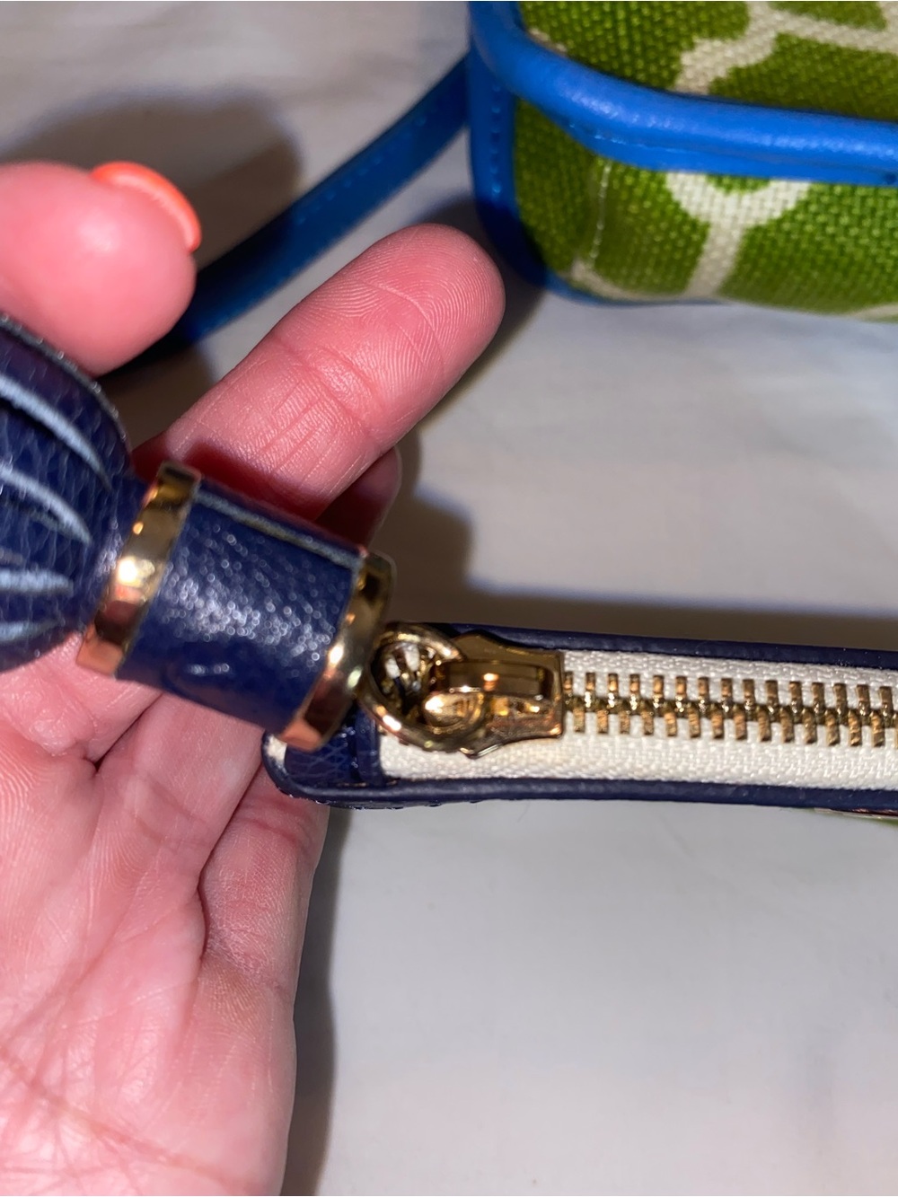 Spartina 449 Blue and Green Crossbody with Coin Pouch - Picture 7 of 14